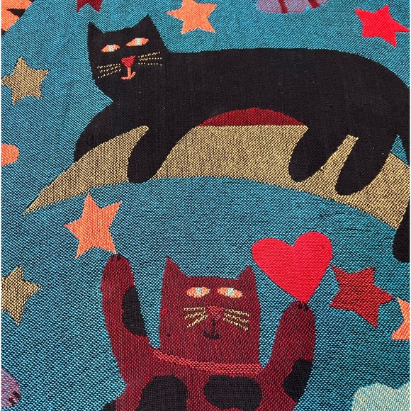 Goodwin Weavers Other - Goodwin Weavers Signed Pat Meyers Cotton Cat Fringe Throw Blanket
